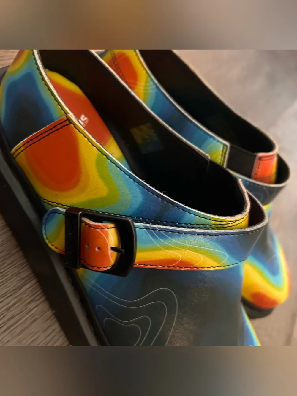 NWOT Dr Martens Isham Genix  Napa Leather Slingback Mules Shoe Size 11